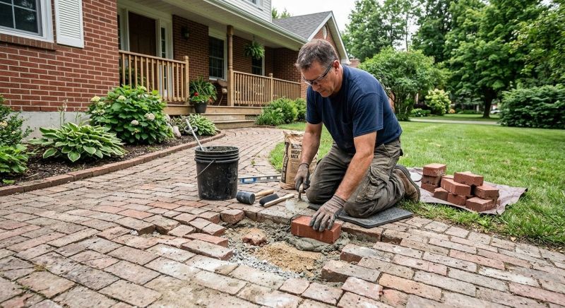 Brick Flatwork Repair in Middle Village, NY
