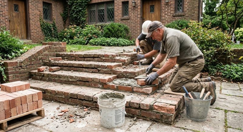 Brick Stairs Repair in Fresh Meadows, NY