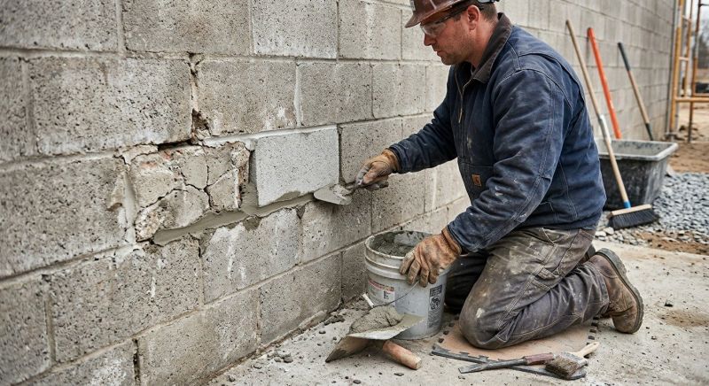 Cinder Block Wall Repair in Clifton, NJ