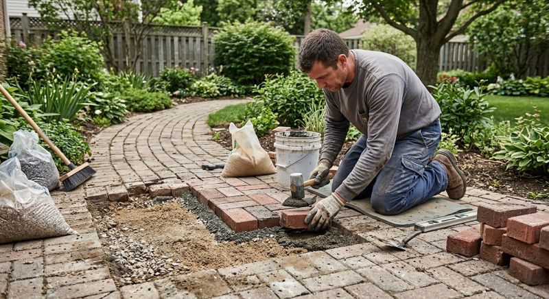 Entryway Brick Repair in Essex County, NJ